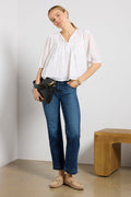 Brinley w Release Hem Straight Jean