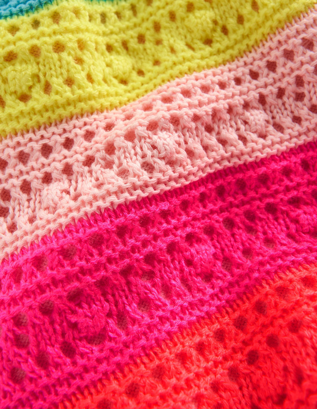 Knitted Shorts-Neon Multi Stripe