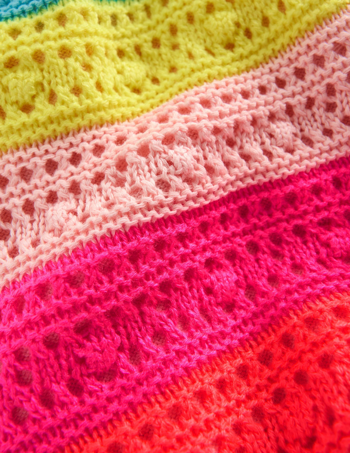 Knitted Shorts-Neon Multi Stripe