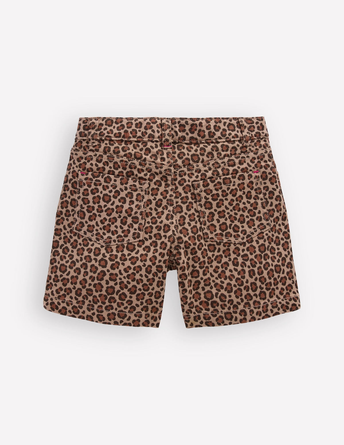 Denim Shorts-Leopard