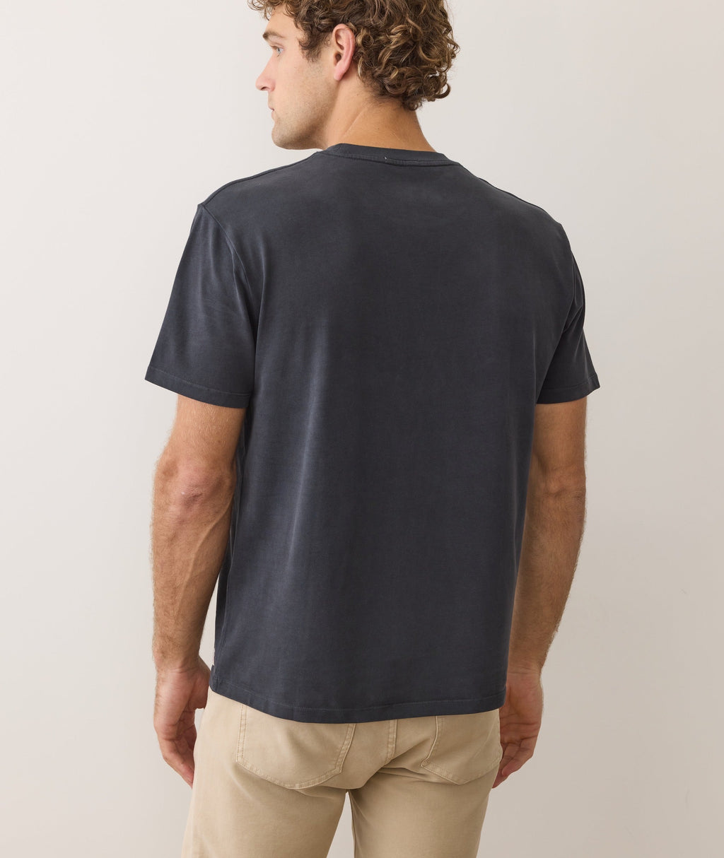 Men's Luxe Jersey Relaxed Tee in Black