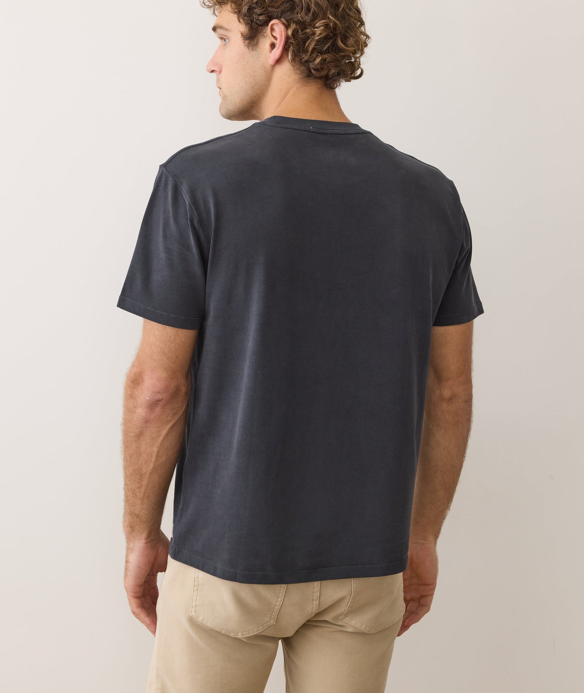 Men's Luxe Jersey Relaxed Tee in Black