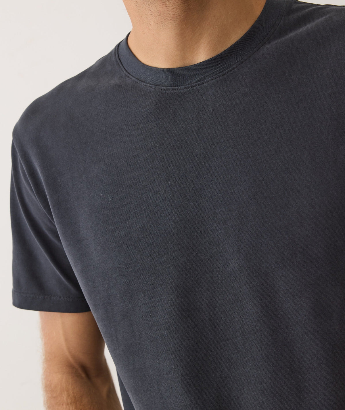 Men's Luxe Jersey Relaxed Tee in Black