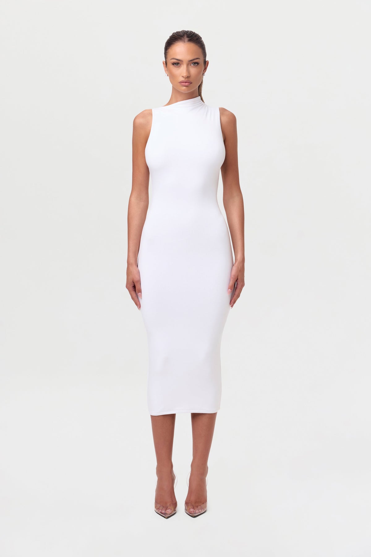 Smooth Sleeveless Midi Dress
