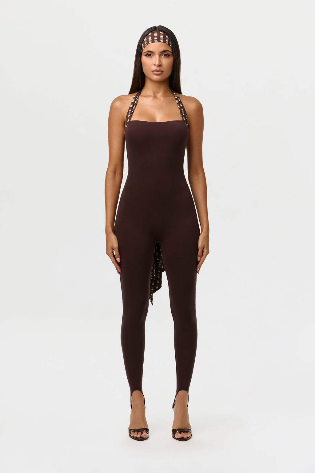 Naked Halter Stirrup Jumpsuit Petite