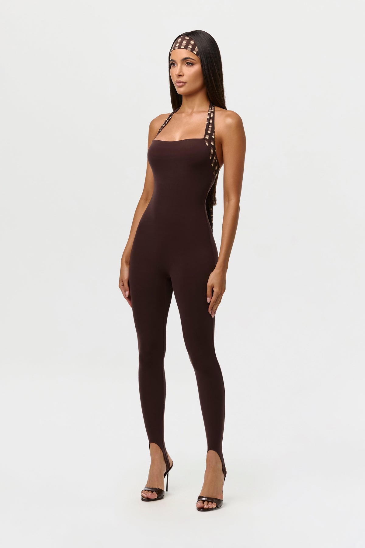 Naked Halter Stirrup Jumpsuit Petite