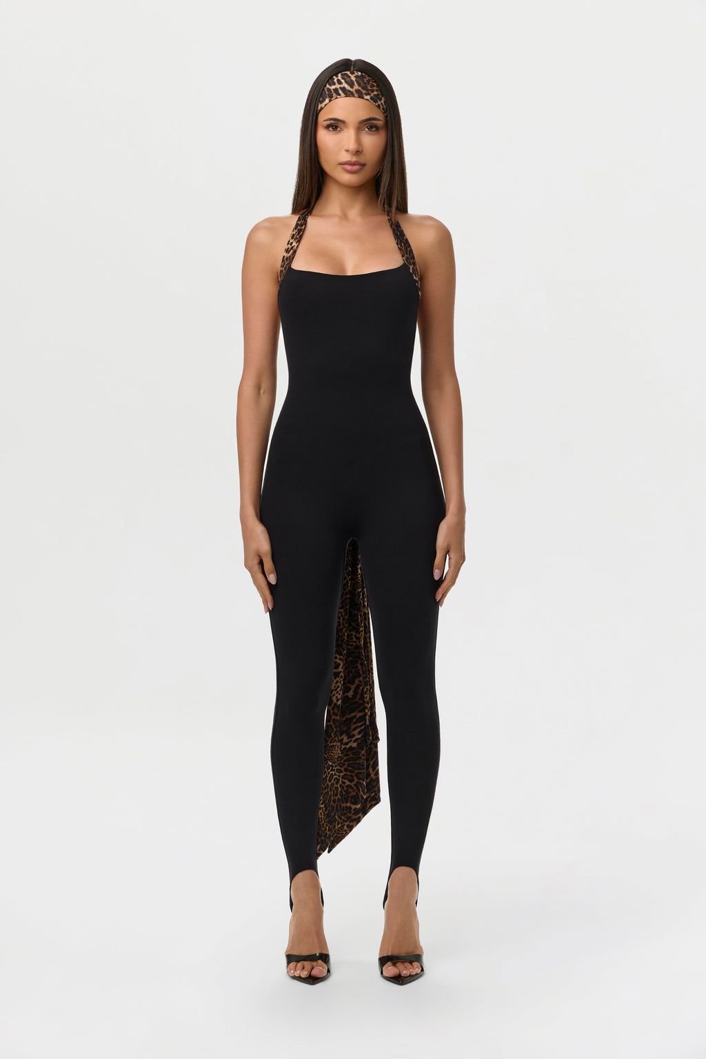 Naked Halter Stirrup Jumpsuit Petite