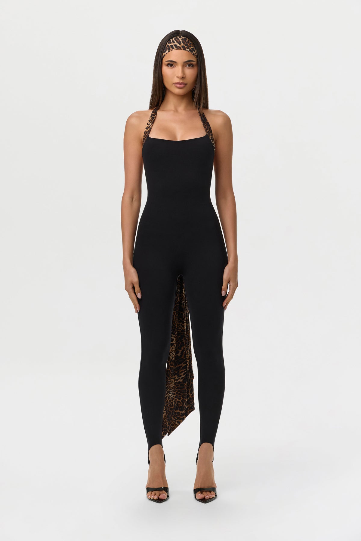 Naked Halter Stirrup Jumpsuit Petite