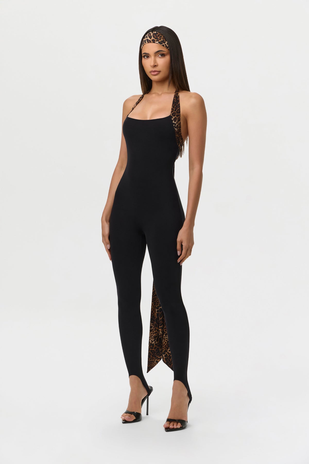 Naked Halter Stirrup Jumpsuit Petite
