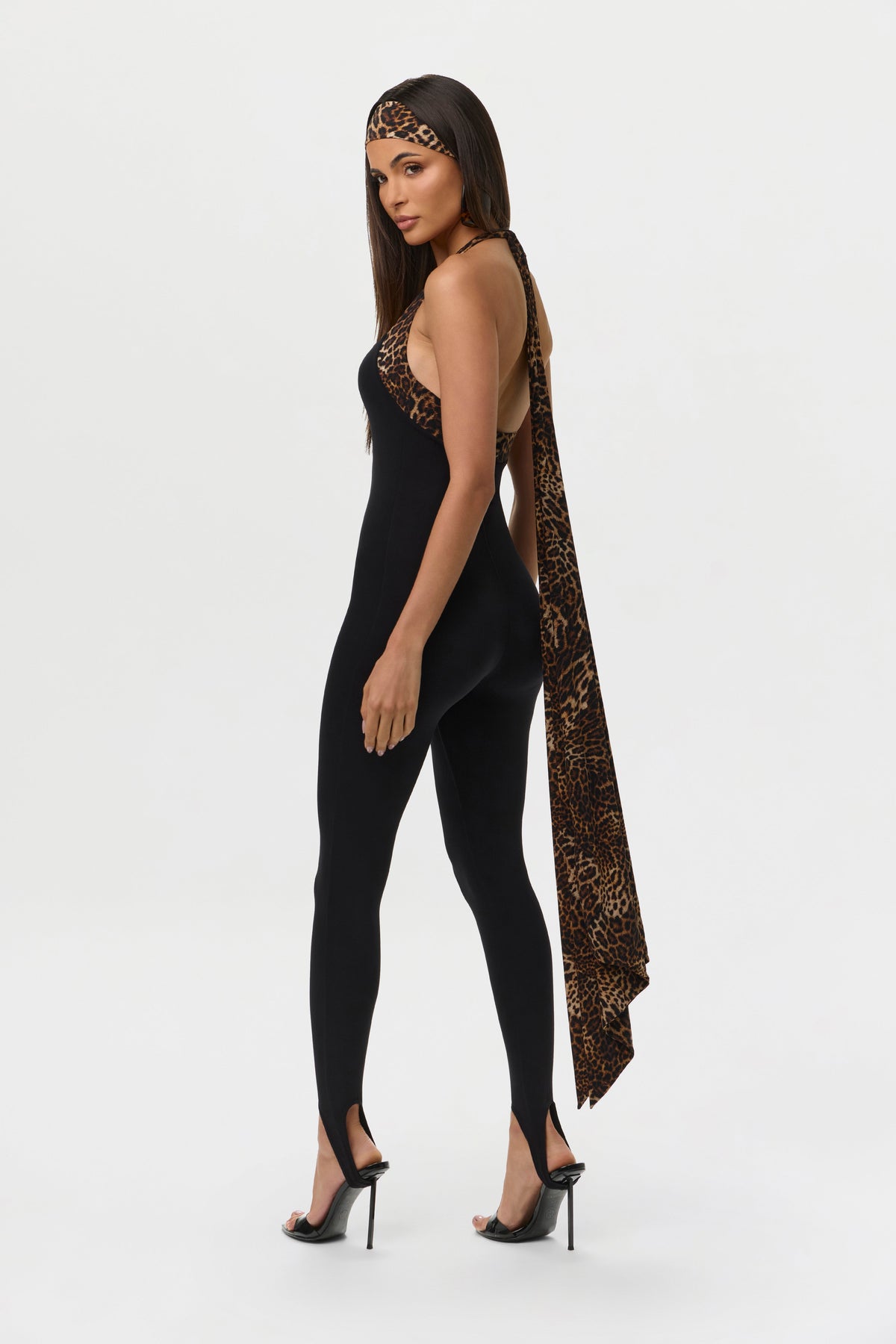 Naked Halter Stirrup Jumpsuit Petite