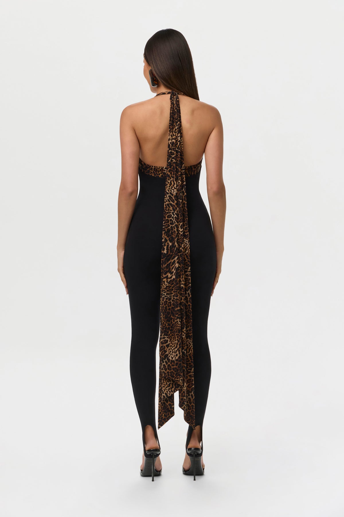 Naked Halter Stirrup Jumpsuit Petite
