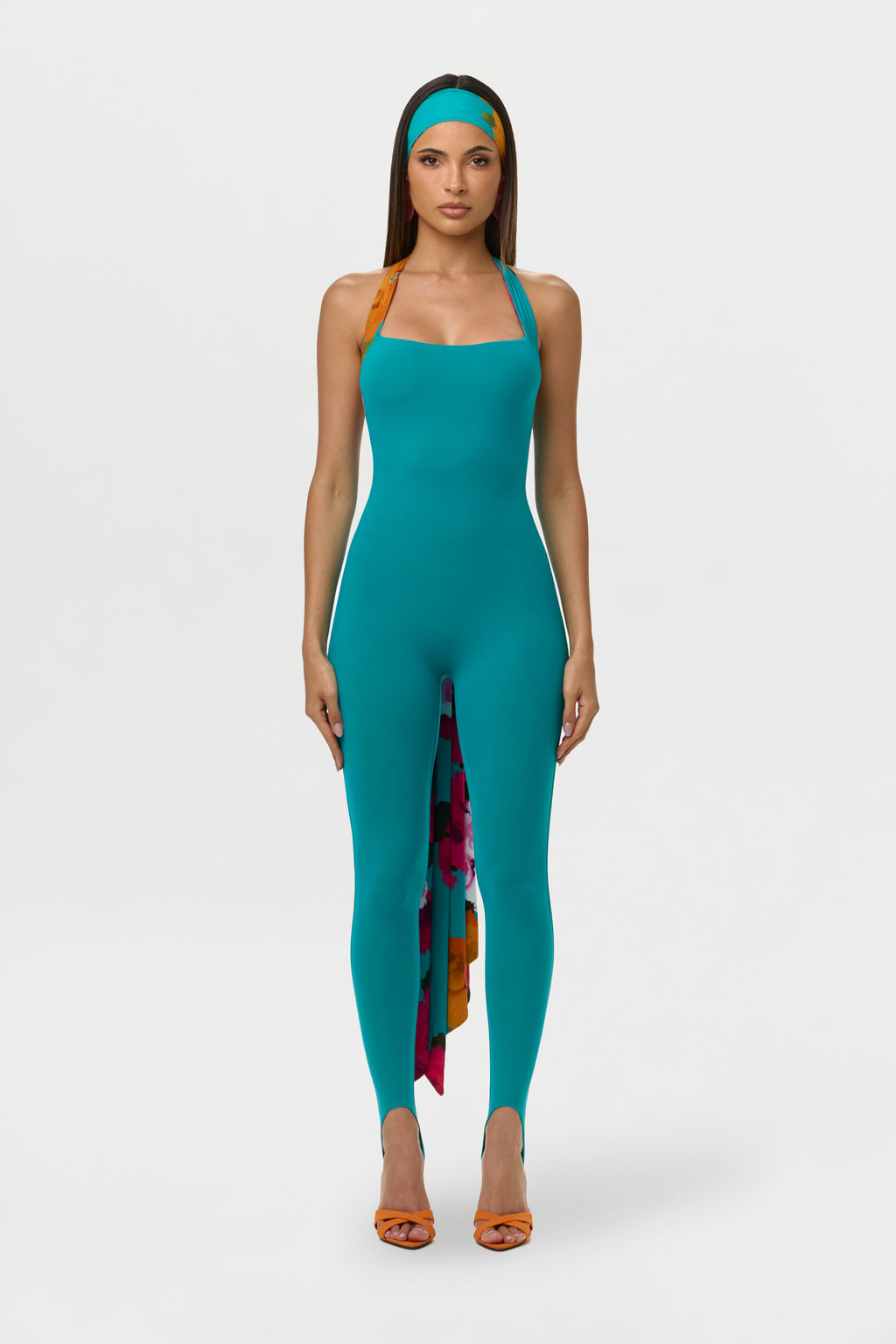 Naked Halter Stirrup Jumpsuit Petite