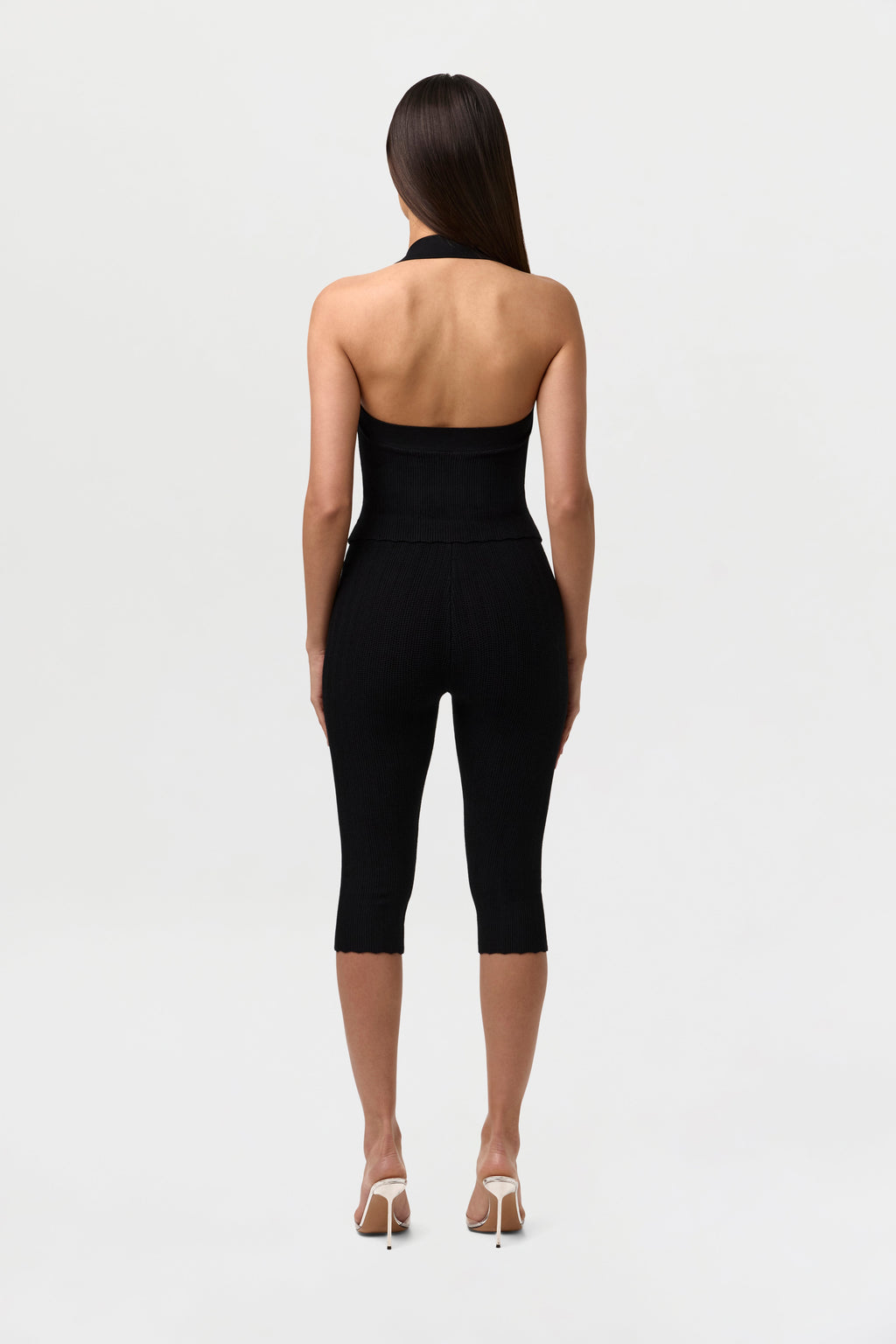 Knit Open Back Halter Top