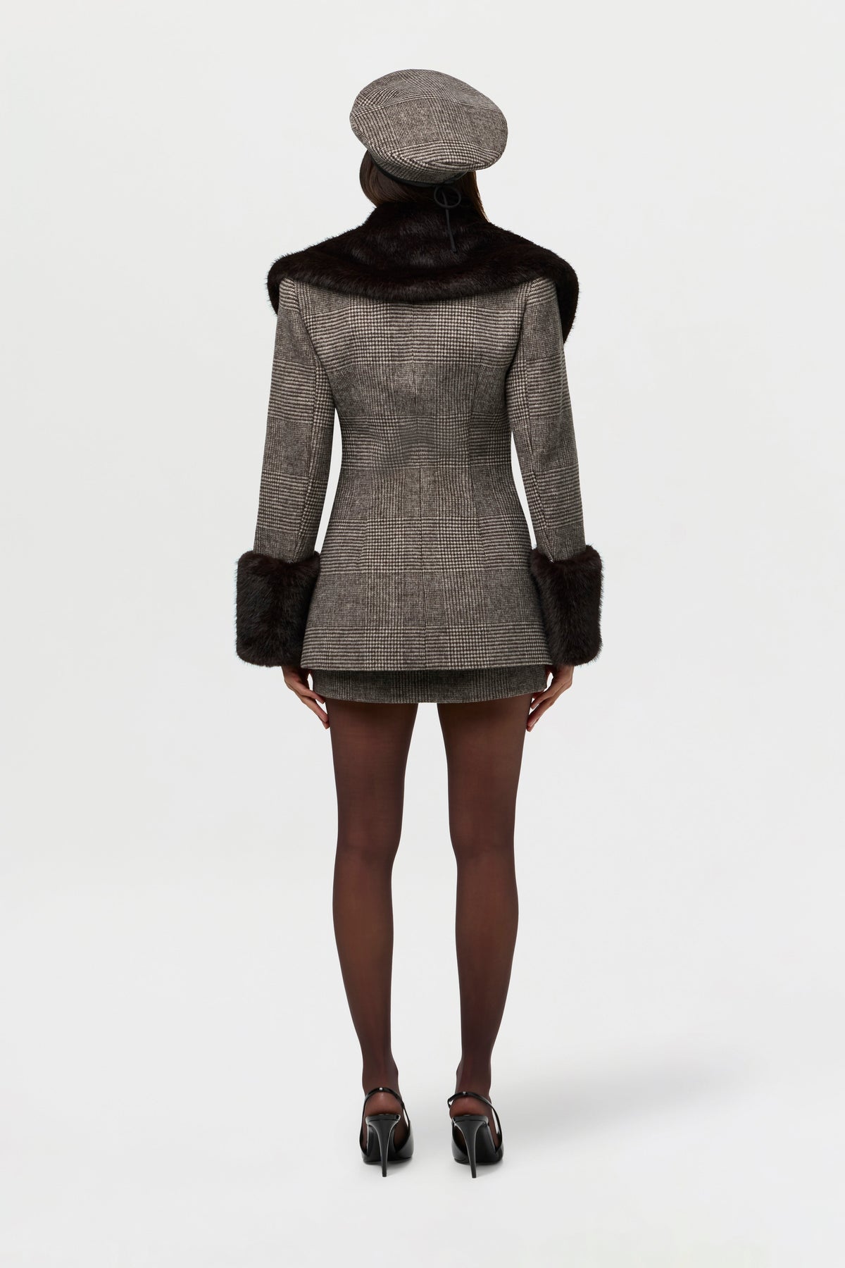 Suiting Plaid Mini Skirt