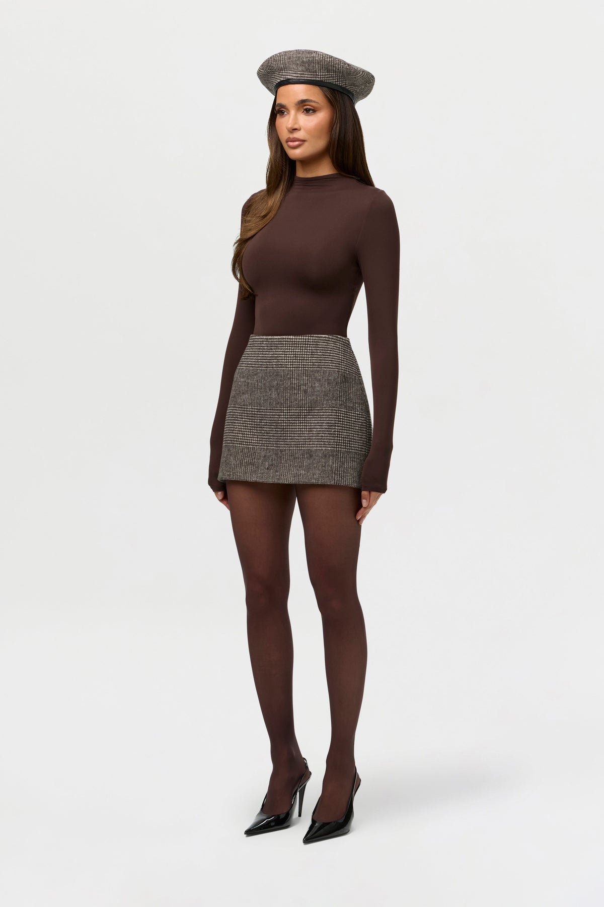 Suiting Plaid Mini Skirt