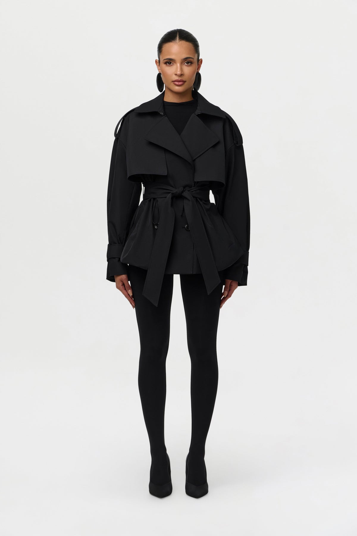 Twill Belted Trench Jacket