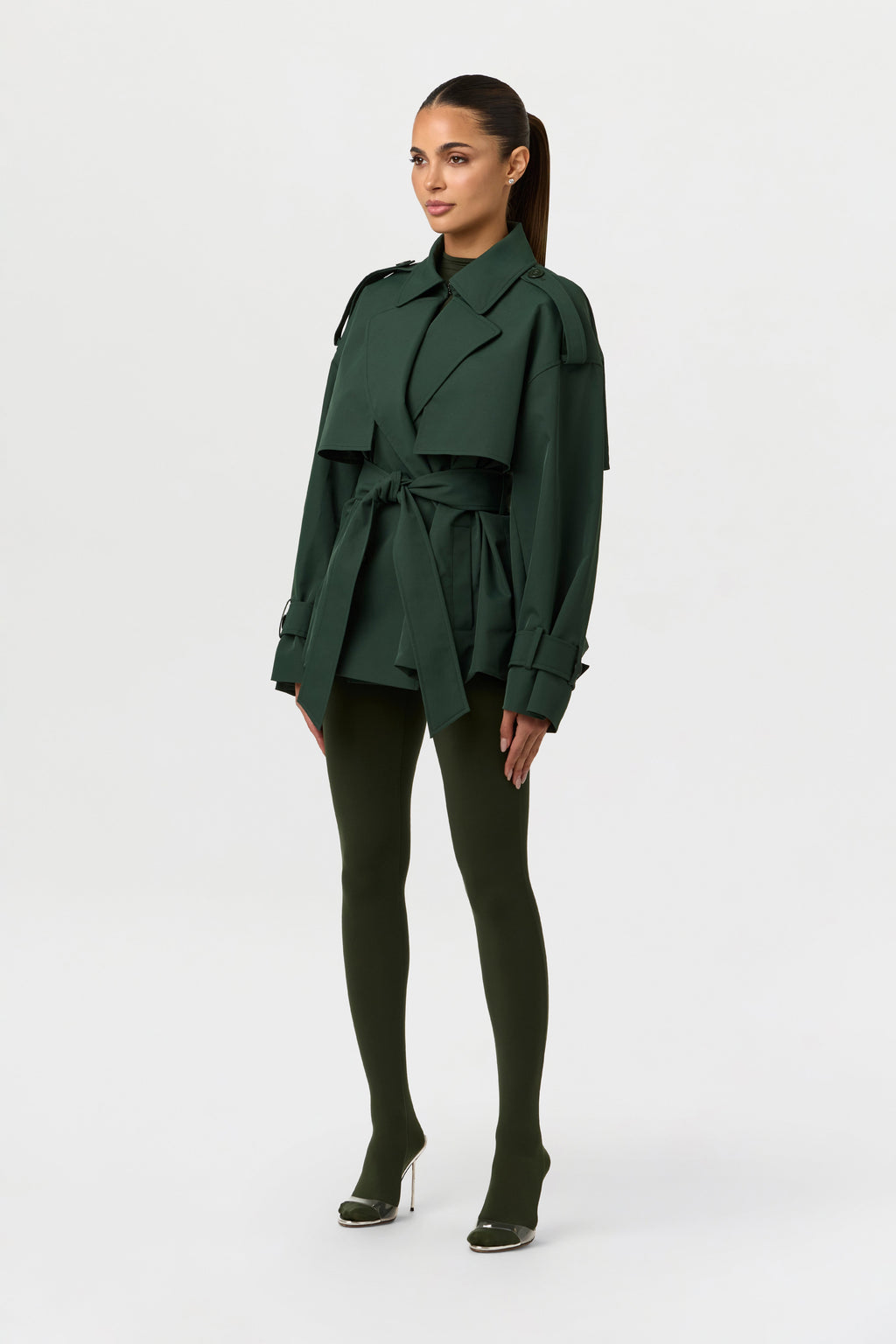 Twill Belted Trench Jacket