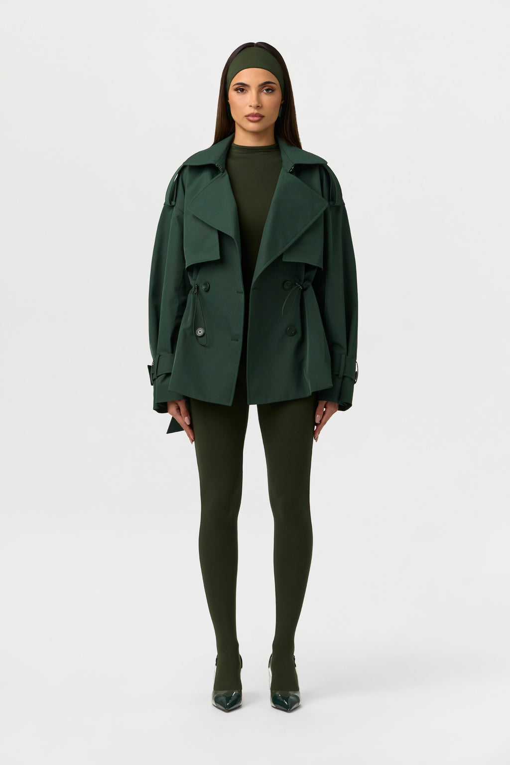 Twill Belted Trench Jacket